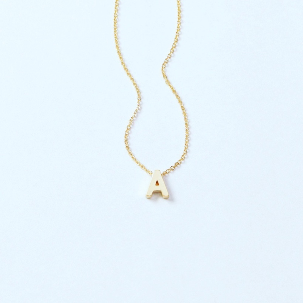 Initial chain 14k gold filled 16 or 17”